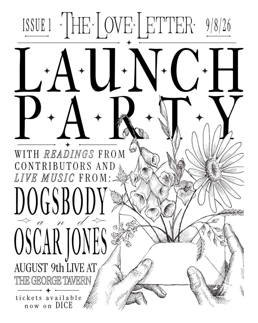 The Love Letter Magazine Launch Party poster